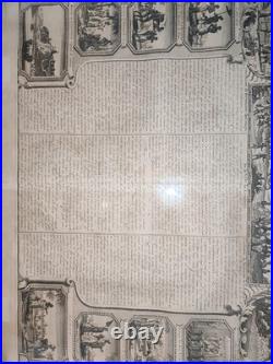 Ancien Papier Vue de la Ville de Lovango dans le Royaume du Congo Chatelain 1720