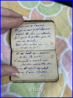 Ancien Petit Carnet Soldat Poème Écriture 1921 3 Eme Bca BACP Trêves