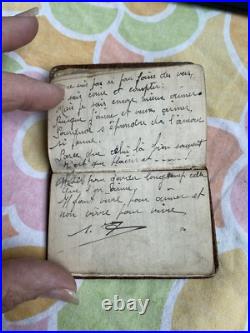 Ancien Petit Carnet Soldat Poème Écriture 1921 3 Eme Bca BACP Trêves