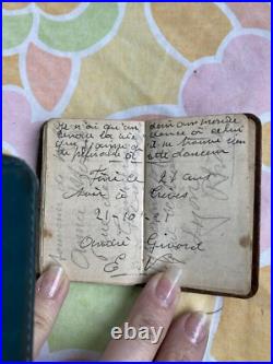 Ancien Petit Carnet Soldat Poème Écriture 1921 3 Eme Bca BACP Trêves