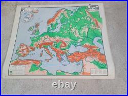 Ancienne Carte Scolaire EUROPE Relief du sol, par Vidal lablache