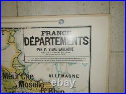 Ancienne Carte Vidal Lablache No 4 (France departements) Etat neuf