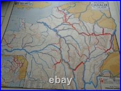 Ancienne carte scolaire France Canaux Fleuve N° 6 Affiche