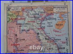 Ancienne carte scolaire -Indochine. Siam. Cambodge. Saigon Madagascar N 36