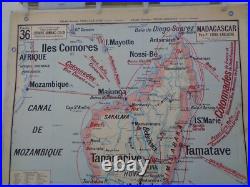 Ancienne carte scolaire -Indochine. Siam. Cambodge. Saigon Madagascar N 36