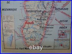 Ancienne carte scolaire -Indochine. Siam. Cambodge. Saigon Madagascar N 36