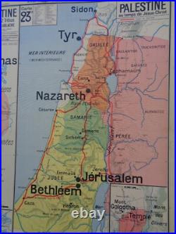 Ancienne carte scolaire Peuple Hébreu Israël Jérusalem Palestine N° 23