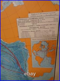 Ancienne carte scolaire générales des Océans et des Mers