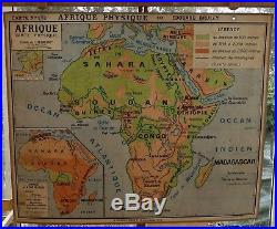 Ancienne carte scolaire géographie hatier Afrique