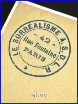 André BRETON Splendide poème surréaliste autographe signé Manuscrit 1935