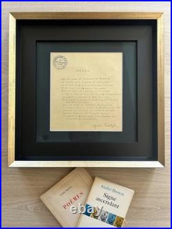 André BRETON Splendide poème surréaliste autographe signé Manuscrit 1935