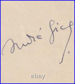 André GIDE lettre autographe signée maladie Henry Poulaille sanatorium