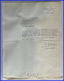 André Malraux (1901-1976) Panthéon Lettre Autographe à Jean Lescure 1947