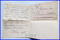 AnnA de Noailles lettre autographe manuscrite & signée