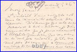 Anna de NOAILLES préfère BAUDELAIRE belle lettre autographe signée