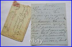 Anna de Noailles Belle lettre autographe manuscrite & signée