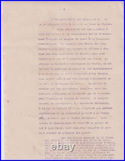 Année 1920. Tunnel sous la Manche. Jonnard. Bertin. Rapport. Tapuscrit. 52 pages