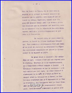 Année 1920. Tunnel sous la Manche. Jonnard. Bertin. Rapport. Tapuscrit. 52 pages