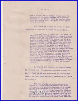 Année 1920. Tunnel sous la Manche. Jonnard. Bertin. Rapport. Tapuscrit. 52 pages