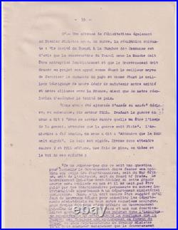Année 1920. Tunnel sous la Manche. Jonnard. Bertin. Rapport. Tapuscrit. 52 pages