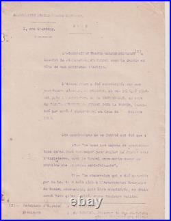 Année 1920. Tunnel sous la Manche. Jonnard. Bertin. Rapport. Tapuscrit. 52 pages