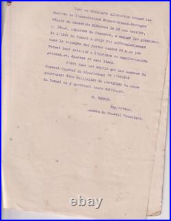 Année 1920. Tunnel sous la Manche. Jonnard. Bertin. Rapport. Tapuscrit. 52 pages