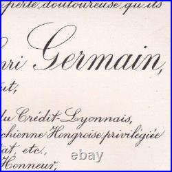 Antoine-Marie Herni Germain Paris 1905 Banquier Fondateur Crédit Lyonnais Député