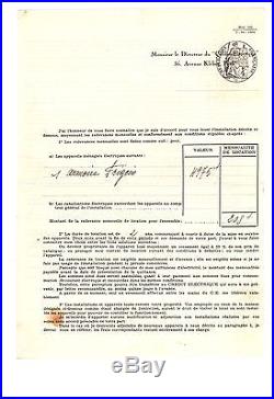 Antoine de SAINT-EXUPERY Document Autographe Signé / Contrat de location