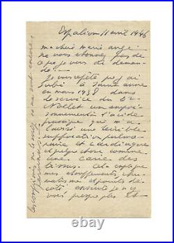 Antonin ARTAUD / Lettre autographe signée / Heroïne / Picasso / Giacometti / Art