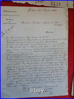Archive 1850/MAÎTRE DES POSTES ESTEREL/ligne Antibes-Draguignan/cachets, lettres