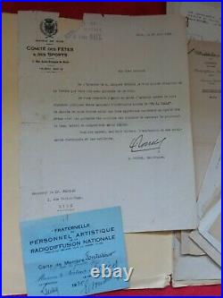 Archive 1933/Nice/correspondance Medecin Pianiste Compositeur MARIO DELVAR