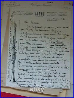 Archive 1933/Nice/correspondance Medecin Pianiste Compositeur MARIO DELVAR