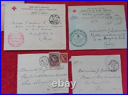 Archive CROIX ROUGE 1918/lettres timbre cachet CR/Ex Libris G. ZABOROWSKA
