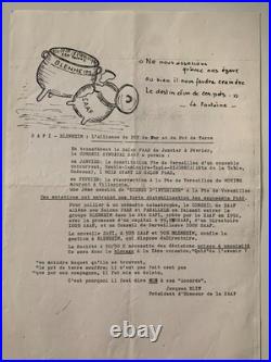 Archive Du Ceramiste Jacques Blin / Lettre De Correspondance Saaf (9)