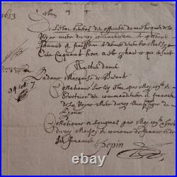 Archive Royale féodale de 1653 nomination Marquise Bedaut Cour Anne d'Autriche
