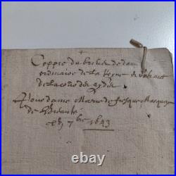 Archive Royale féodale de 1653 nomination Marquise Bedaut Cour Anne d'Autriche