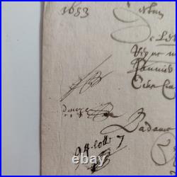 Archive Royale féodale de 1653 nomination Marquise Bedaut Cour Anne d'Autriche