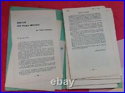 Archive ecrivain JACQUES PERRET/ 1972/correspondance, coupures presse, recueils