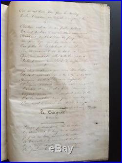 Aristide Bruant / Manuscrit Autographe (1871) / 21 Pages / Premieres Chansons