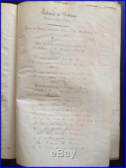 Aristide Bruant / Manuscrit Autographe (1871) / 21 Pages / Premieres Chansons