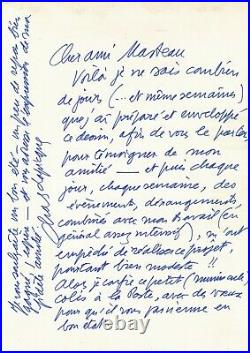 Art Charles LAPICQUE (1898-1988), peintre lettre autographe signée et DESSIN