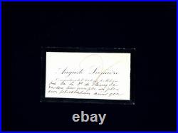 Auguste LUMIERE carte de visite manuscrite signée Académie Médecine 1909