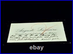 Auguste LUMIERE carte de visite manuscrite signée Académie Médecine 1909