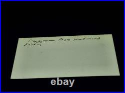 Auguste LUMIERE carte de visite manuscrite signée Académie Médecine 1909