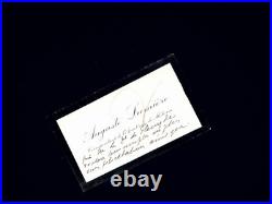 Auguste LUMIERE carte de visite manuscrite signée Académie Médecine 1909