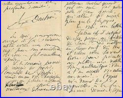 Auguste-Léon DORCHAIN Belle lettre autographe signée écriture maladie 8 pages