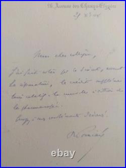 Authentique Lettre Autographe Signée (L. A. S.) de Raymond POINCARÉ