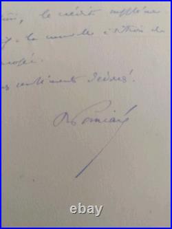 Authentique Lettre Autographe Signée (L. A. S.) de Raymond POINCARÉ