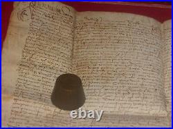 Authentique Parchemin 1527 Superbe Document Fort De La Peyrade Sangousse Slavota