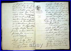 Authentique documents du tribunal de LYON année 1838 (Roi Louis Philippe)